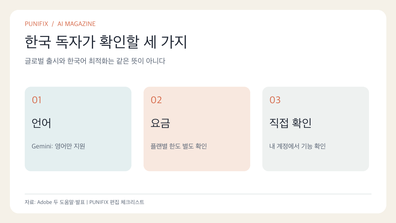 한국 이용자가 살필 Gemini 영어 전용 안내, 요금제별 기능 한도, 계정별 실제 제공 상태